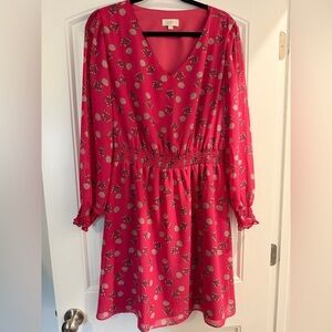 LOFT Pink Floral Dress